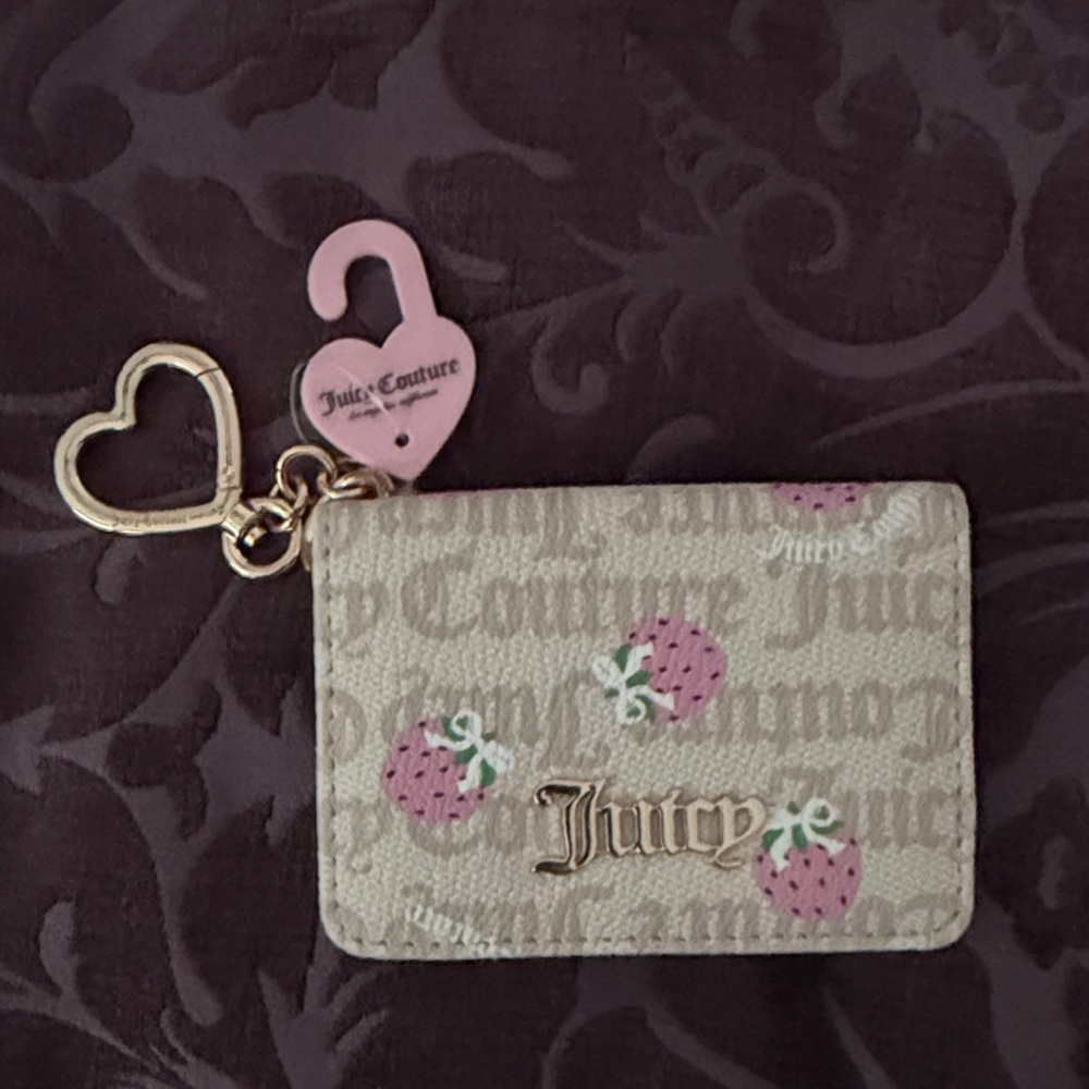 NWT Juicy Couture Strawberry Print Card Holder